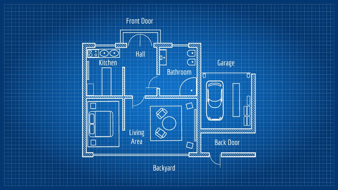 How do you find the blueprints of a house?